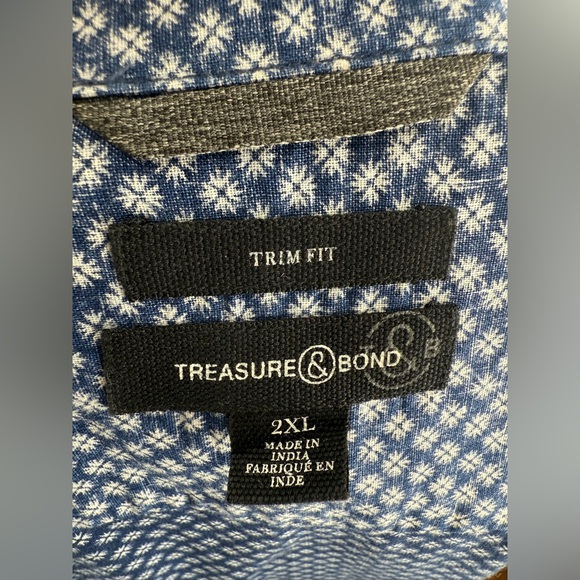 EUC Treasure & Bond Geometric Print Camp Shirt - Picture 7 of 8